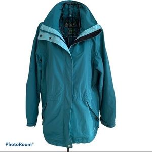 L.L. Bean Full Zip Hooded Jacket 4 Zip Pockets